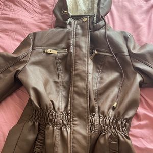 Brown Leather Coat